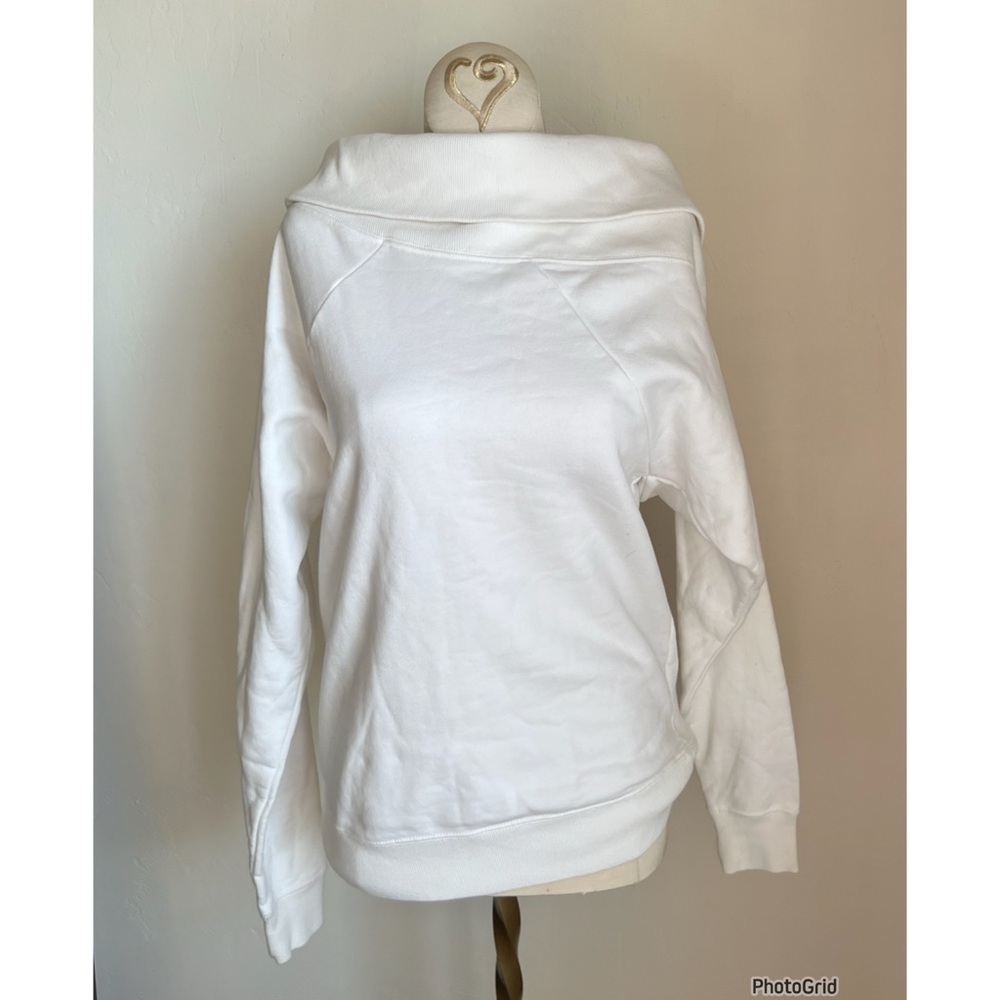 Marissa Webb White Foldover Sweater Small